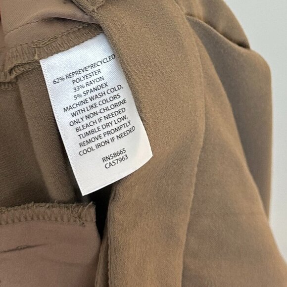 OPEN EDIT Nordstrom Relaxed Waist Wide Leg Trousers in Brown Caribou Size Small - Picture 8 of 11